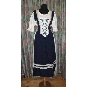 Rusztikus ruha kék szinben