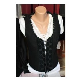 Székely leány mellény fekete szövetből